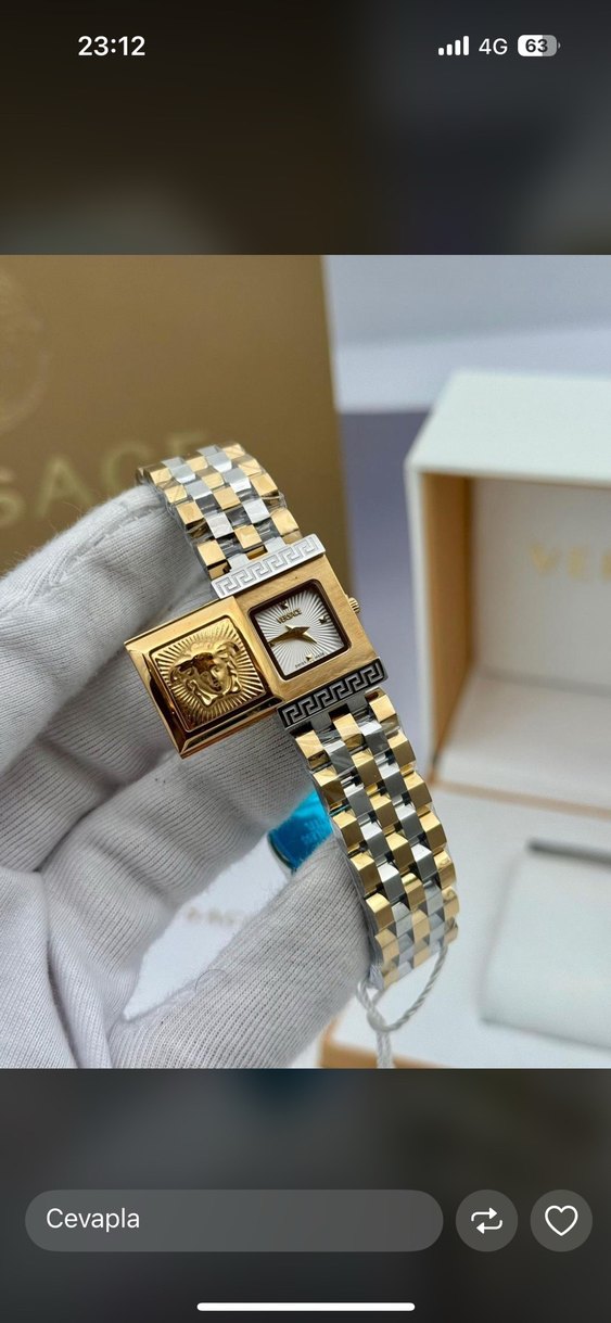 Versace Kadın Klasik Altın Renkli Kol Saati - Görsel 4