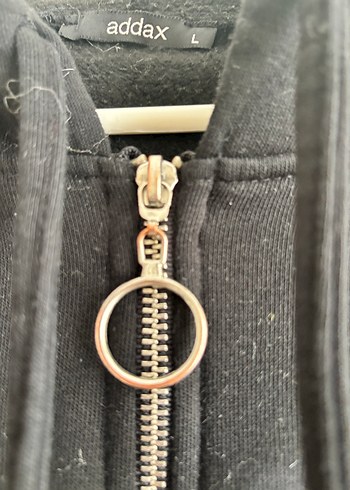 Addax Fermuarlı Siyah Kadın Sweatshirt