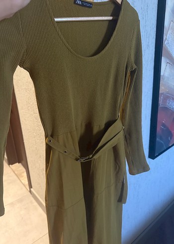 Zara Zara Kadın Kuşaklı Uzun Elbise