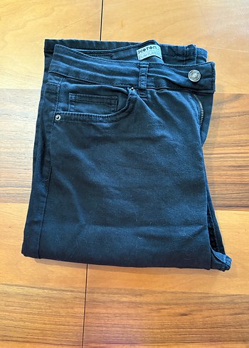 Siyah Regular Fit Bayan Denim Pantolon - Görsel 3