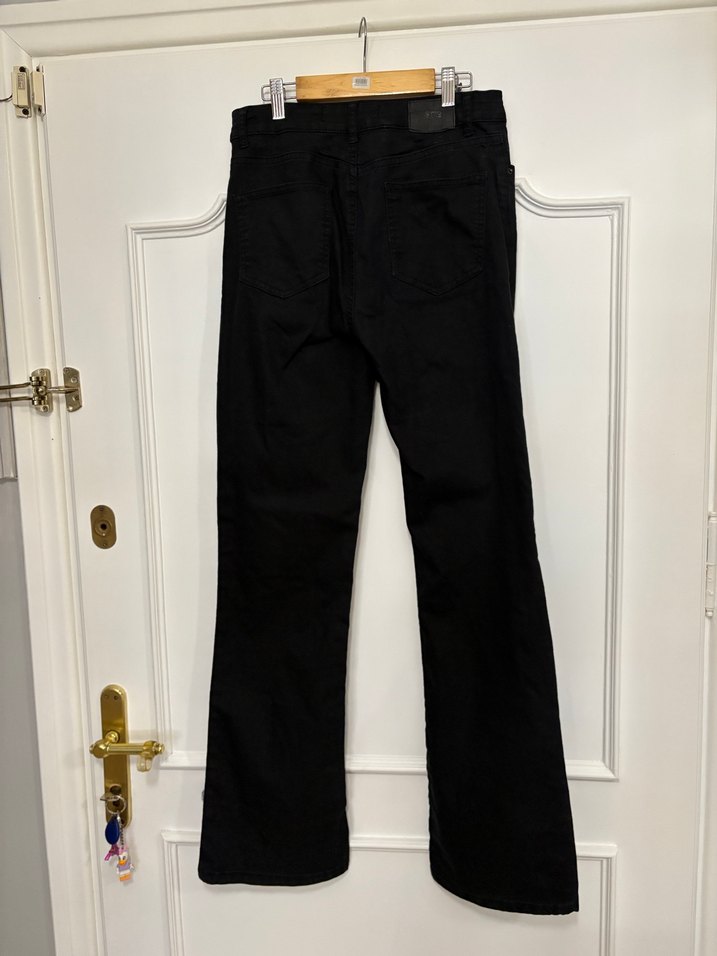 Siyah Regular Fit Bayan Denim Pantolon - Görsel 2
