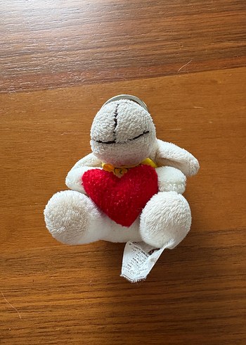 Beden Beyaz Peluş Oyuncak Anahtarlık