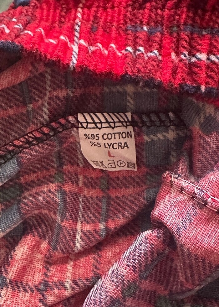 Ekoseli Pijama - Görsel 4