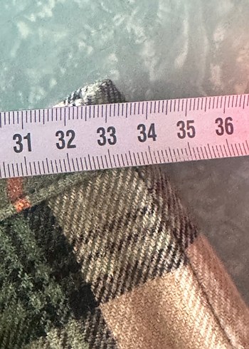 Yeşil Ekose Desenli Midi Etek - Görsel 2