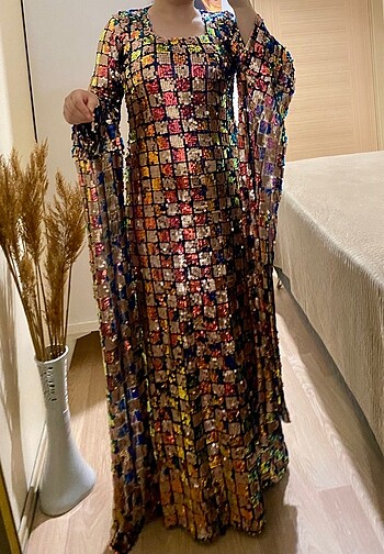 Yöresel elbise pullu fistan - Görsel 5