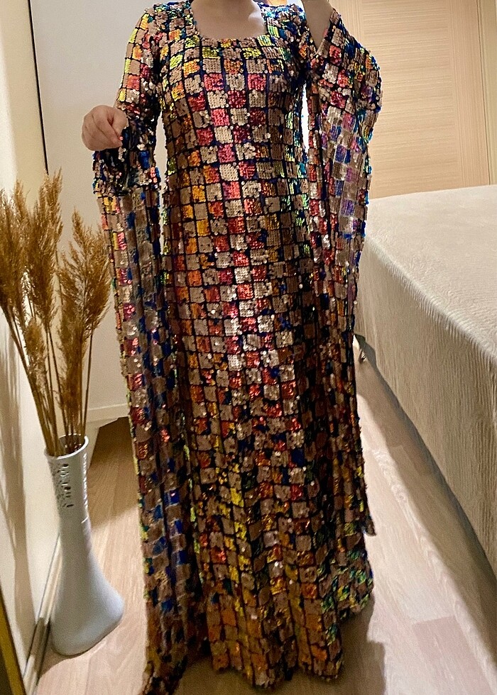 Yöresel elbise pullu fistan - Görsel 5