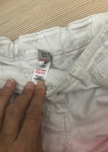 Diğer Kız Çocuk Beyaz Pembe kot Şort