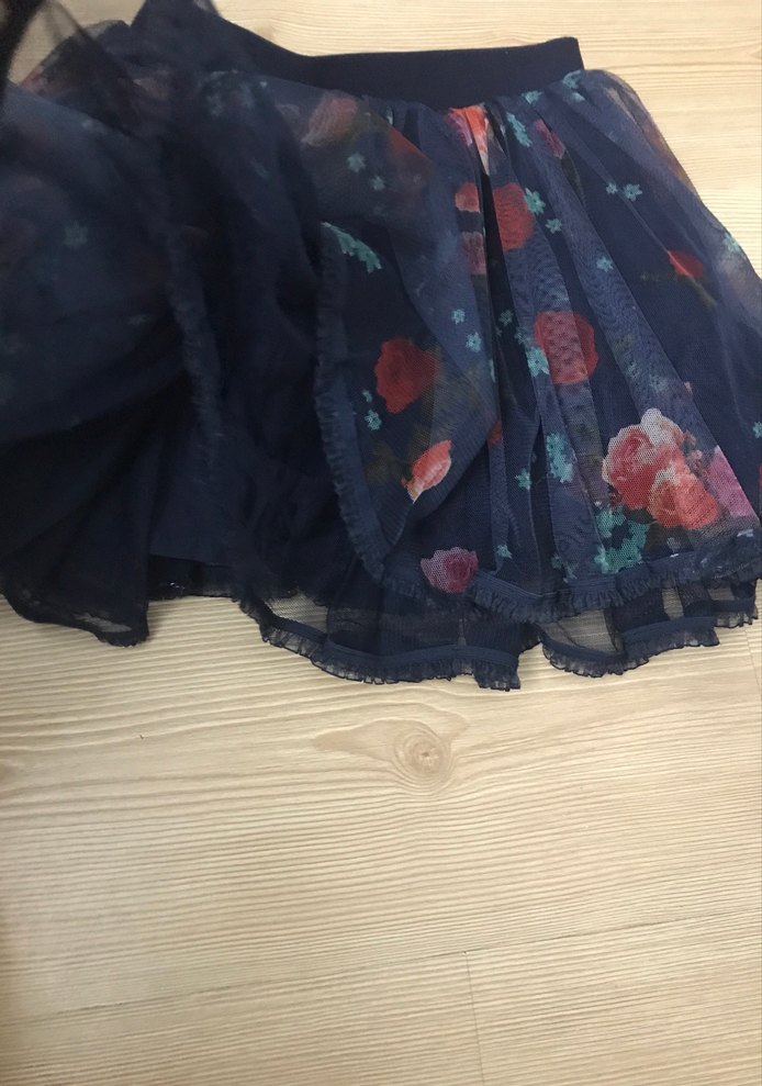 Çiçekli Fırfırlı Kız Eteği - Görsel 2