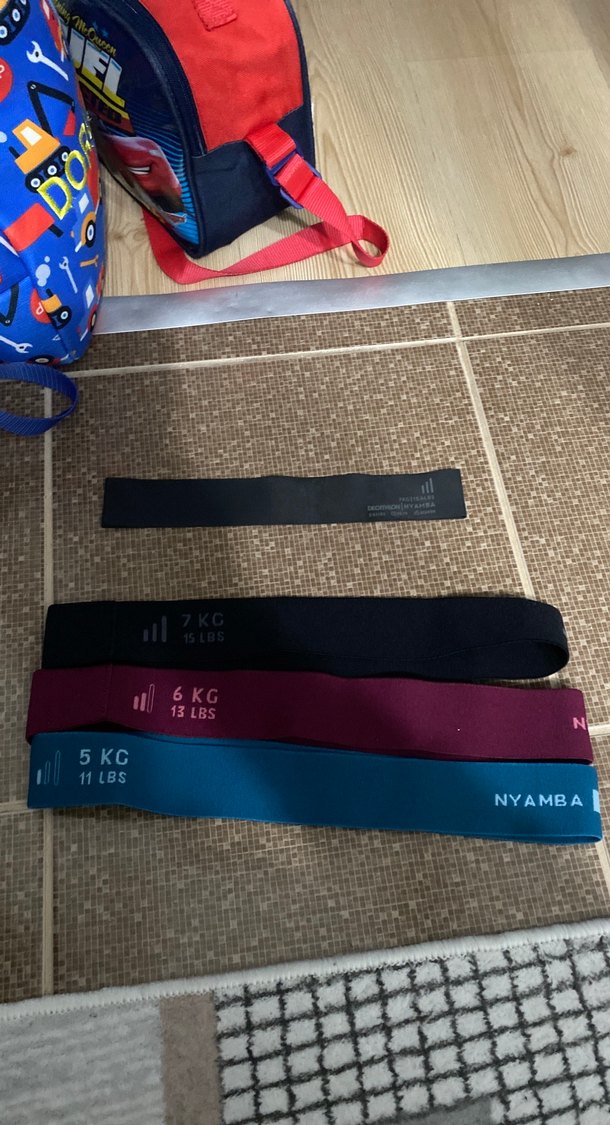 Çok Renkli Pilates Direnç Bantları 3'lü Set - Görsel 2