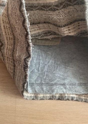 Gri Bohem Yün Kolsuz Midi Elbise - Görsel 4