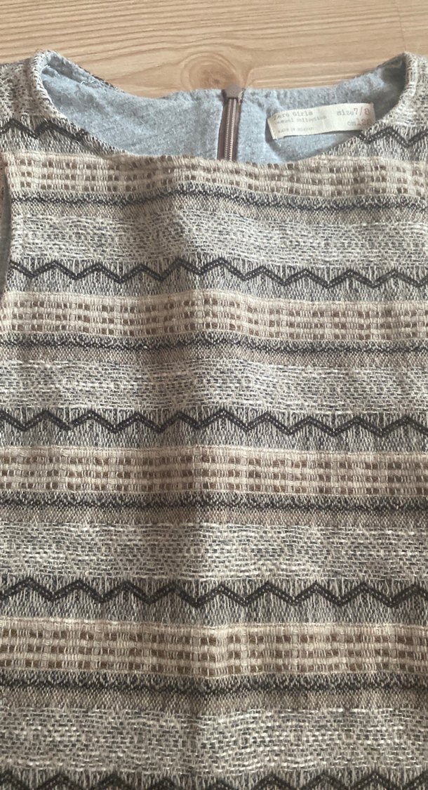 Gri Bohem Yün  Kolsuz Midi Elbise - Görsel 2