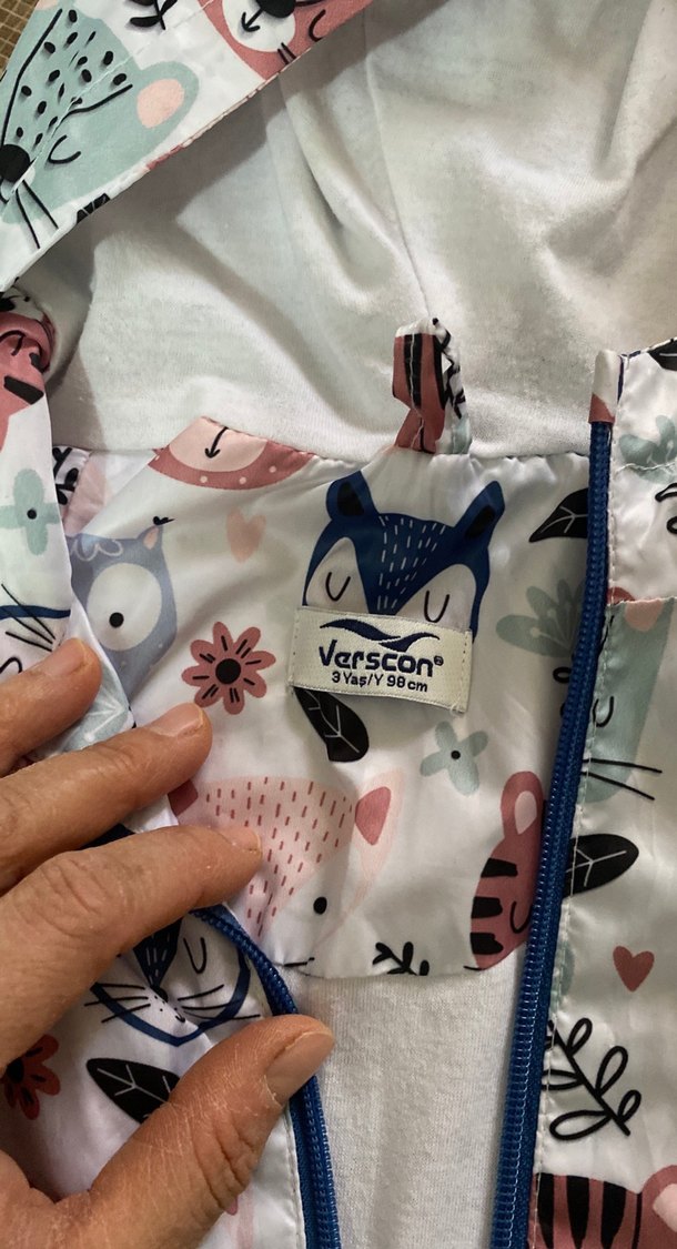 Renkli Baskılı  Çocuk Yağmurluğu - Görsel 4