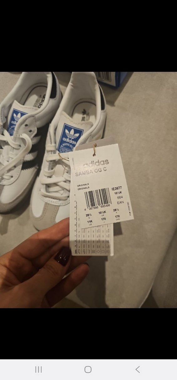 Etiketli Çocuk Beyaz Adidas Sneaker - Görsel 3