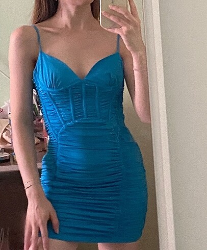 Zara Zara Mavi Elbise