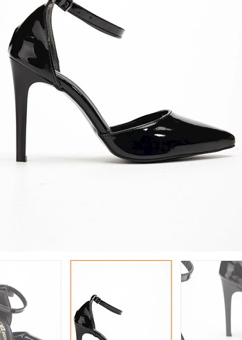 Siyah Tokalı Stiletto - Görsel 4