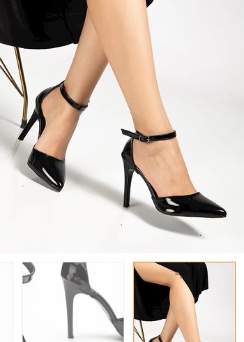 Siyah Tokalı Stiletto - Görsel 2