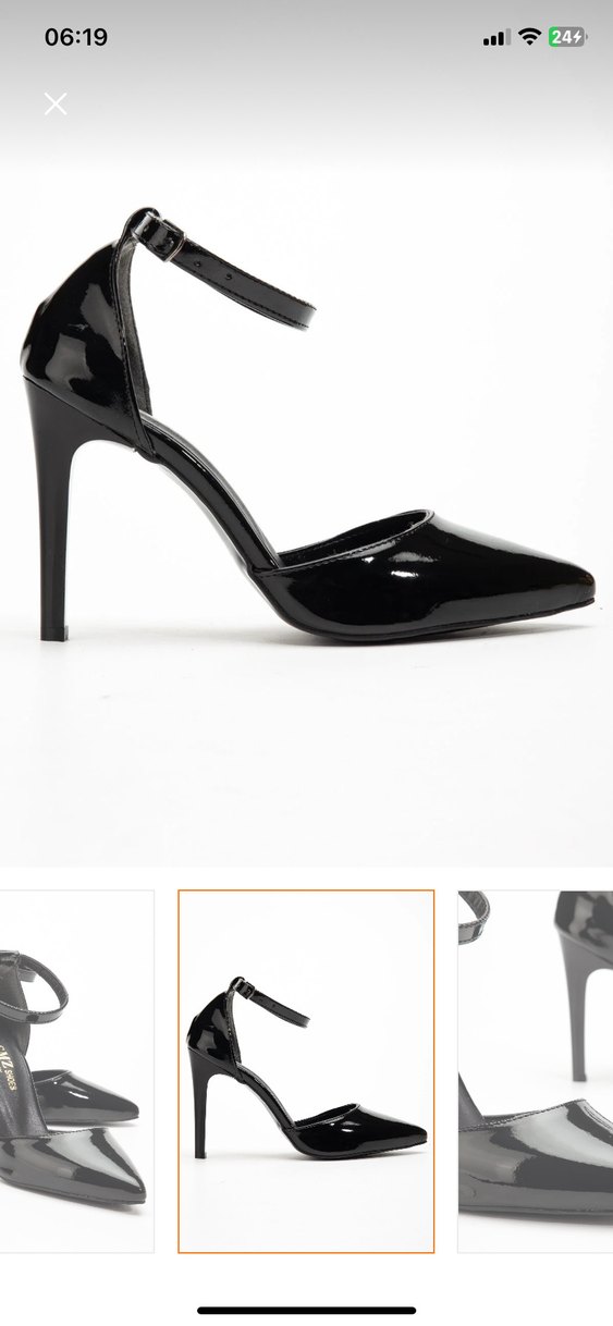 Siyah Tokalı Stiletto - Görsel 4