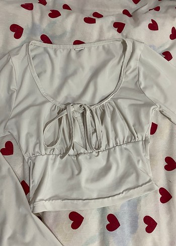 Dantel Detaylı Beyaz V Yakalı Kadın Bluz - Görsel 2