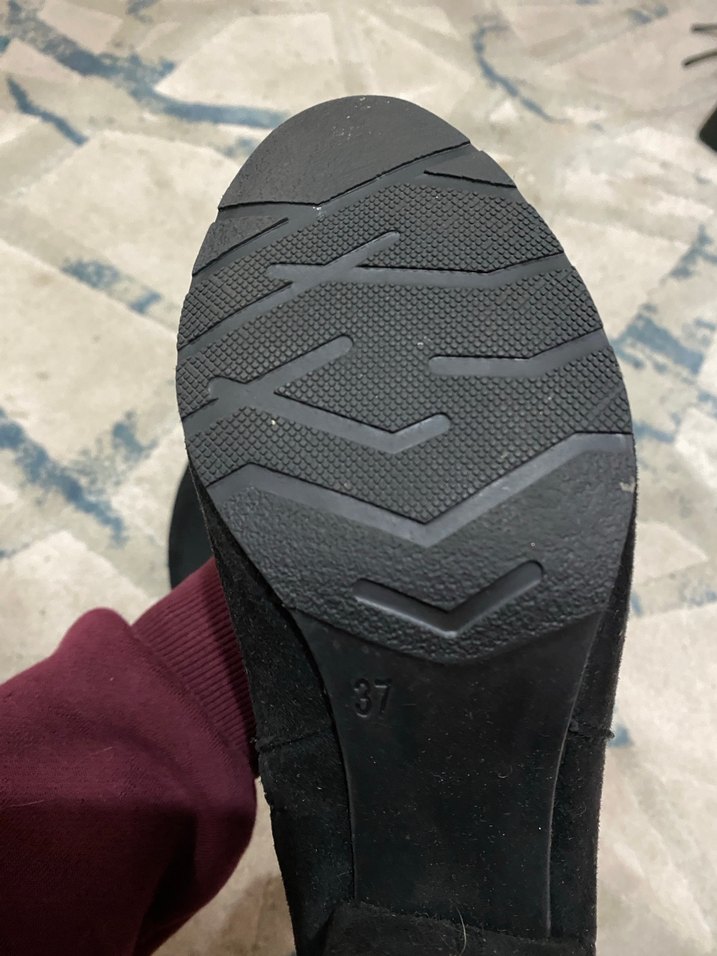 Siyah Süet Tokalı Kadın Topuklu Bot - Görsel 5