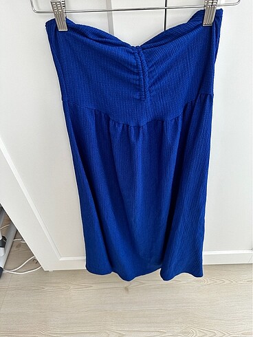 H&M elbise saks mavisi