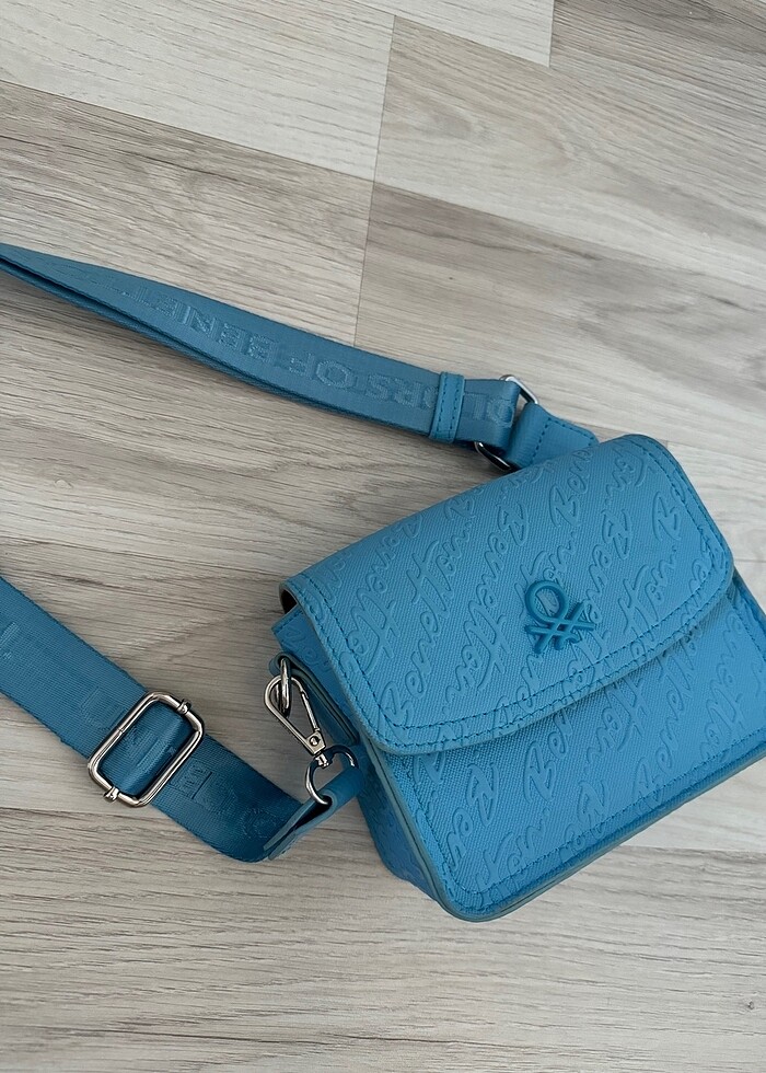 Benetton mavi çanta - Görsel 2