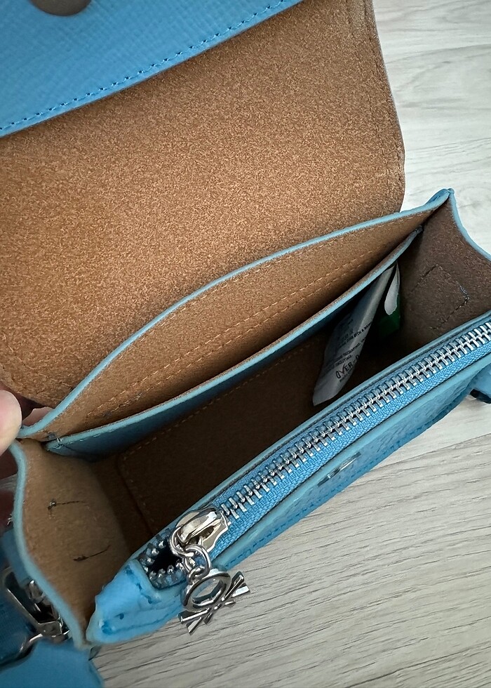 Benetton mavi çanta - Görsel 5