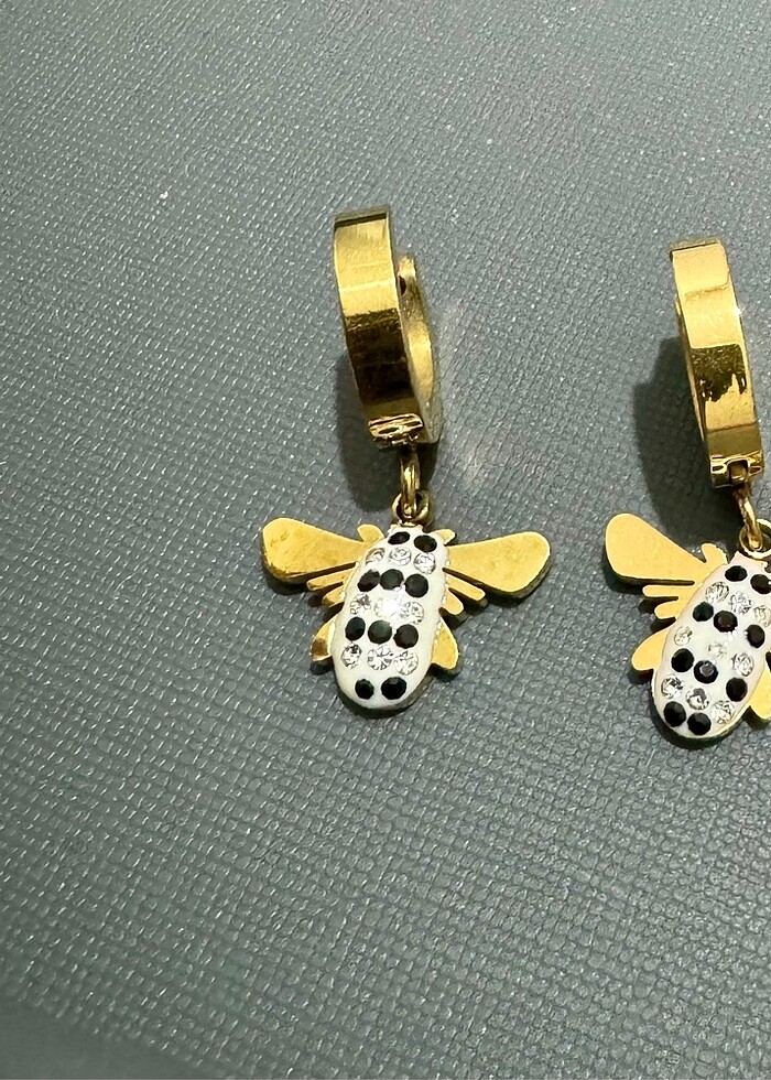 Arı model çelik küpe - Görsel 2