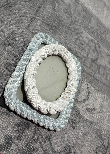 Beyaz ve Gri Halat Çerçeveler - Görsel 6