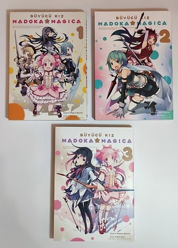  Büyücü Kız Madoka Magica Tam Set 1-2-3 Poster ve Ayraç Hediyeli