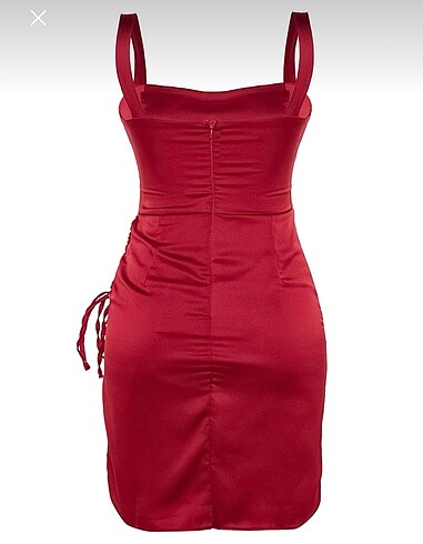 Trendyol & Milla Kırmızı saten Trendyolmilla kısa elbise