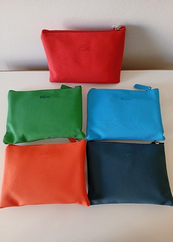 Beden 5 Adet 5 Renkte Orijinal Lacoste THY Çanta + İçindeki Ürünler