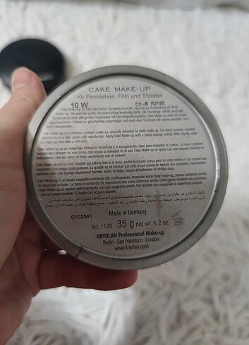 Kryolan cake make up 10w