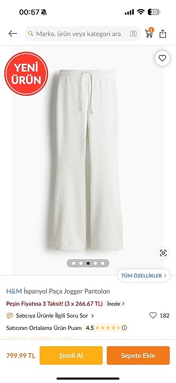 H&M H&m ispanyol paca Jogger pantolon