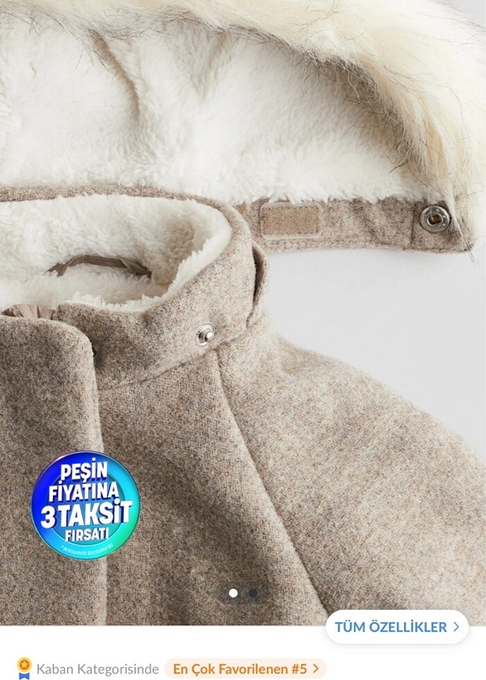 H&M kapüşonlu kaban - Görsel 2