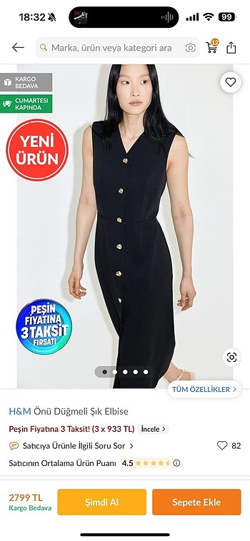 s Beden H&m şık elbise
