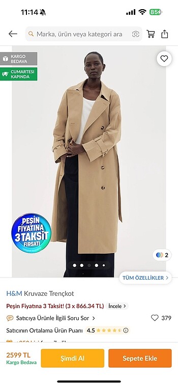 s Beden H& m trenckot