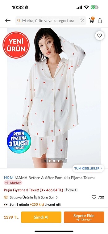 H&m pijama takımı