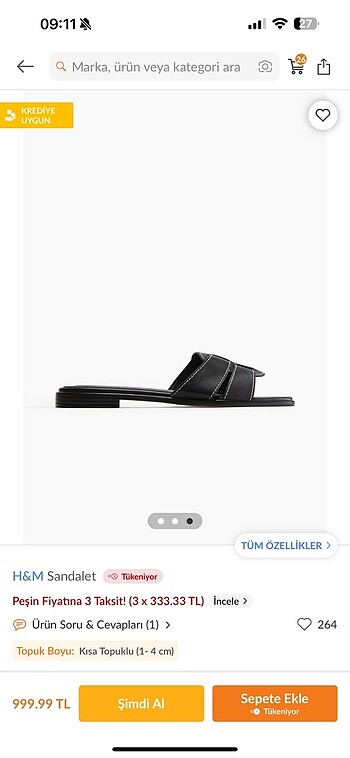 38 Beden H&m sandalet