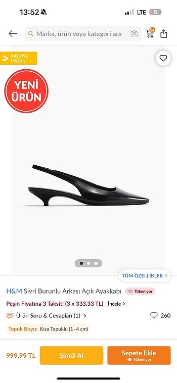H&m arkası acık ayakkabı