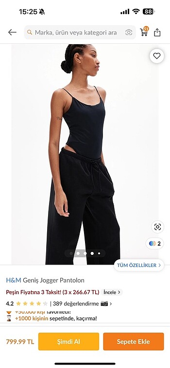 H&m genis jogger pantolon