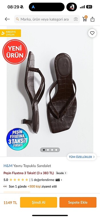 H&M H&m topuklu sandalet