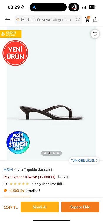 H&M H&m topuklu sandalet