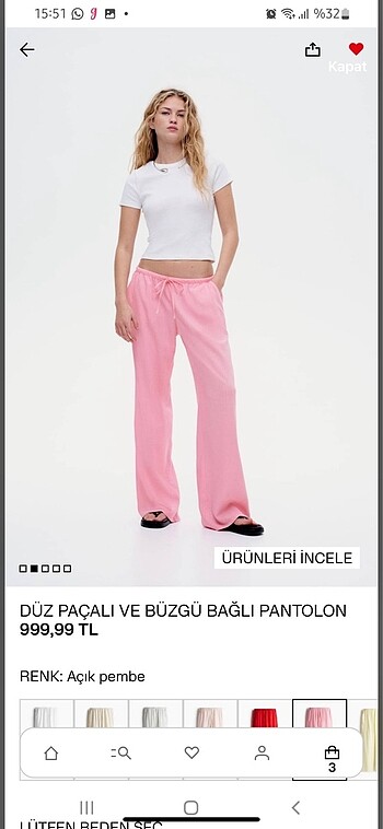 H& m düz paca pantolon