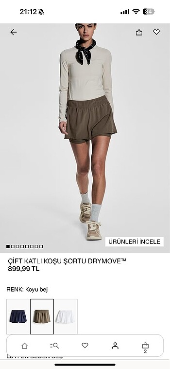 H&m koşu şortu