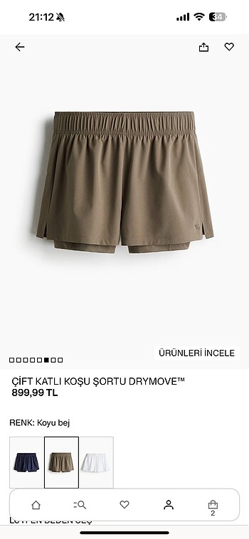 xs Beden H&m koşu şortu