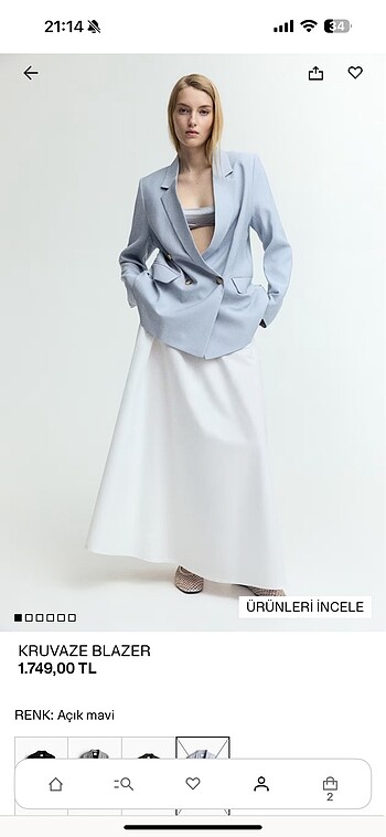 H&m kruvaze blazer