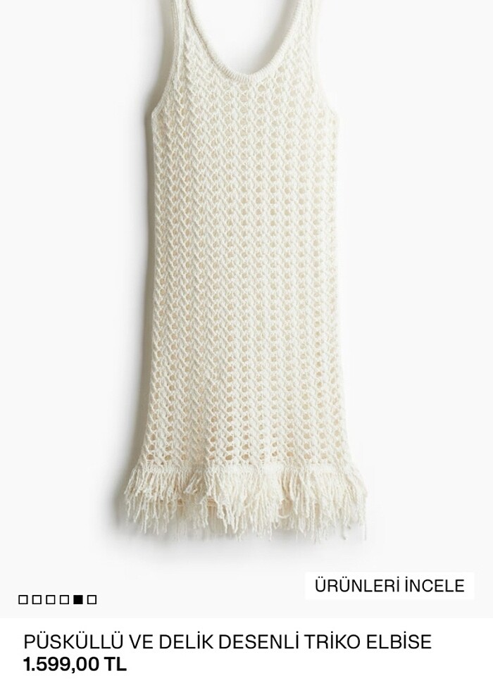 H&m püsküllü elbise - Görsel 2