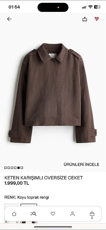 H&m keten karışımlı oversize ceket ve pantolon
