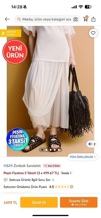 H&m zımbalı sandalet