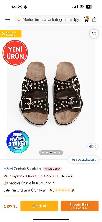 H&M H&m zımbalı sandalet